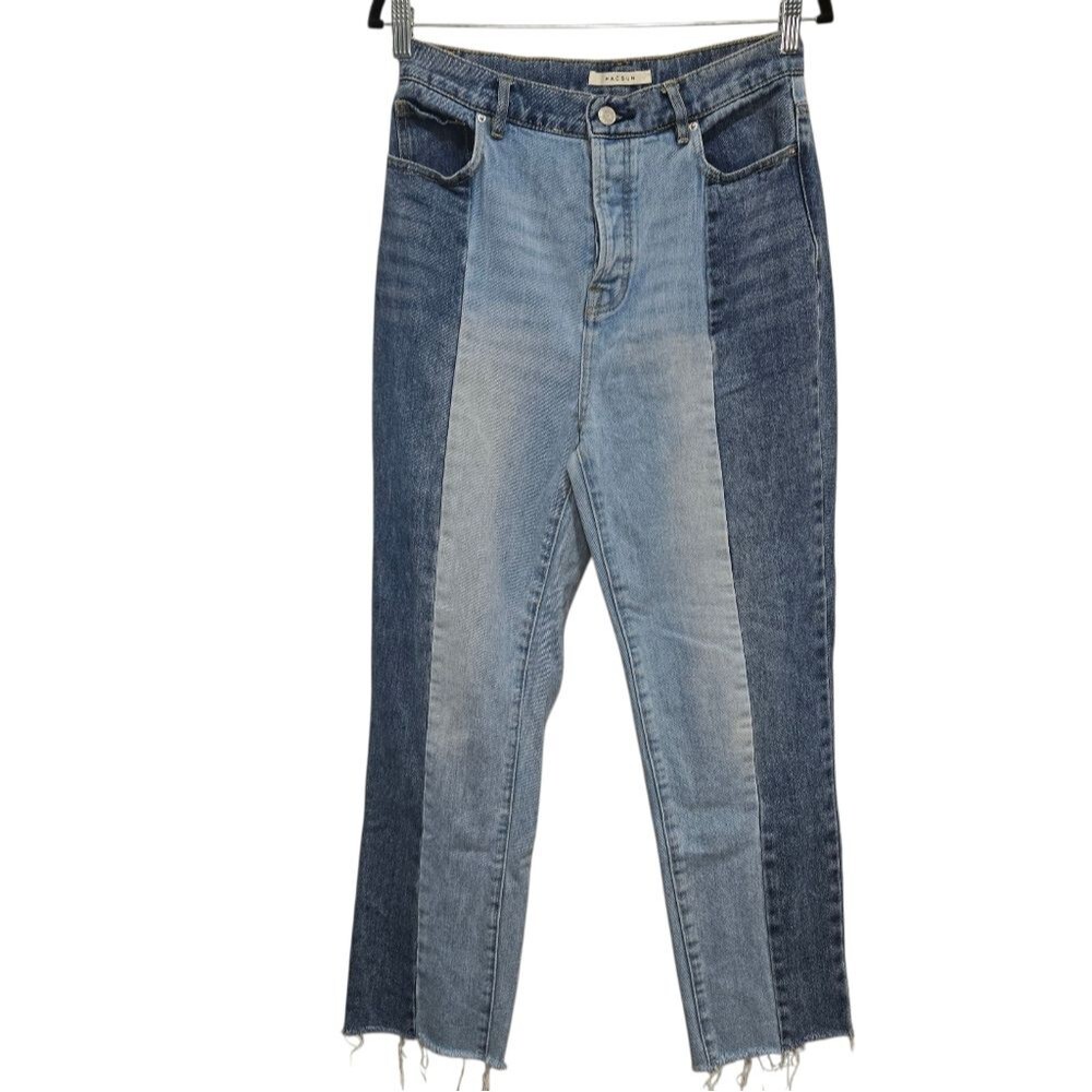 Pacsun Two Panel High Waisted Straight Leg Jeans